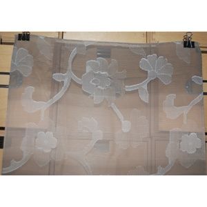Transluscent Taupe Scarf - 6-petalled Flower Motif